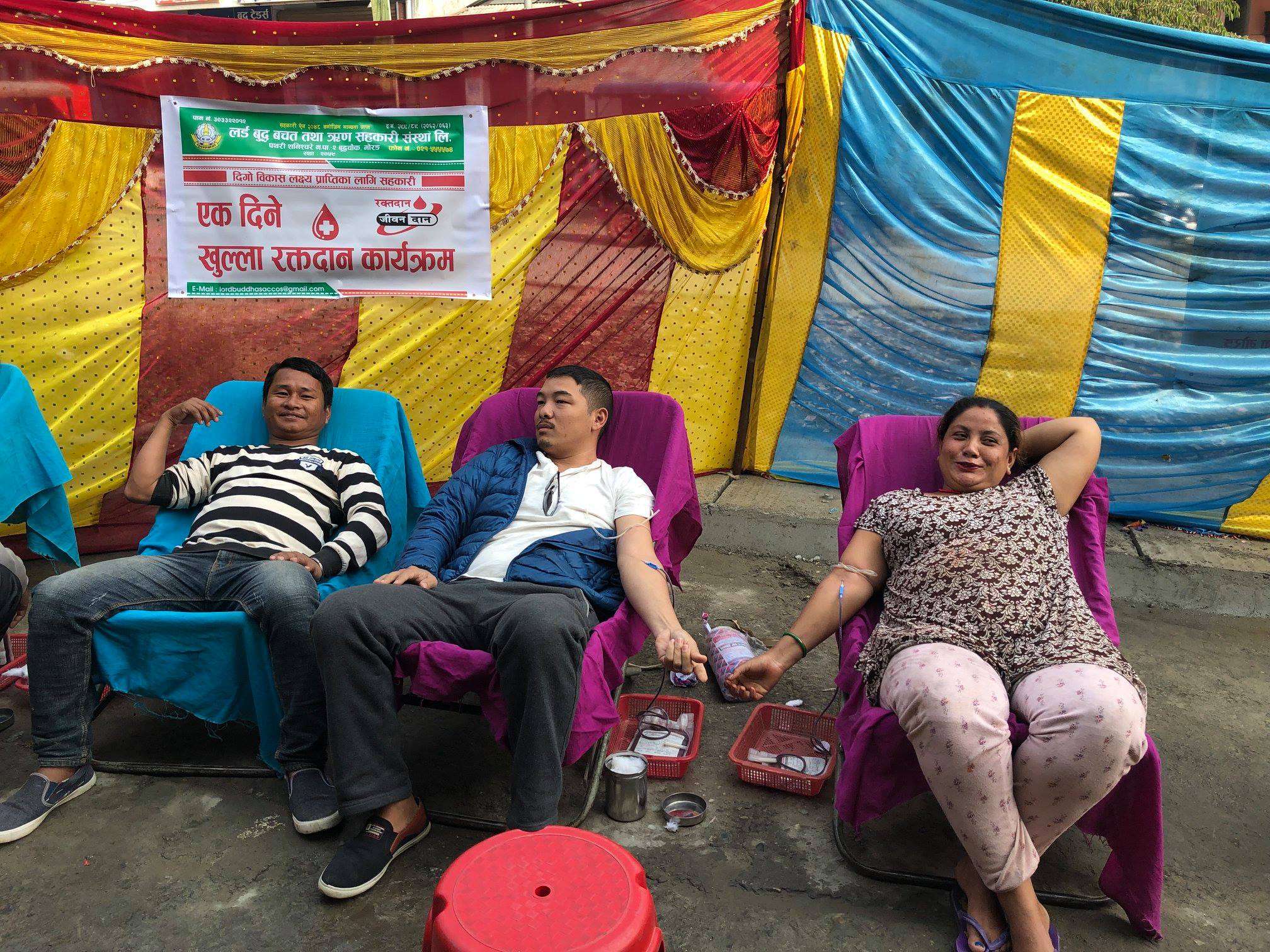 पथरीस्थित लर्ड बुद्द साकोसले आयोजना गर्यो रक्तदान, ९३ प्रिन्ट रगत संकलन