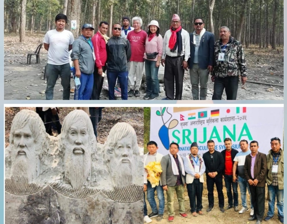 ६ देशका मूर्तिकारहरुको सिर्जनाले आकर्षक बन्दैछ भाउन्नेस्थित सिर्जना पार्क