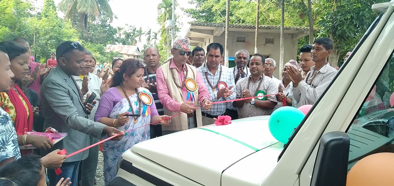 बेलबारी वडा नम्बर ९ मा नयाँ एम्बुलेन्स, चारवटा वडाका बासिन्दालाई फाइदा