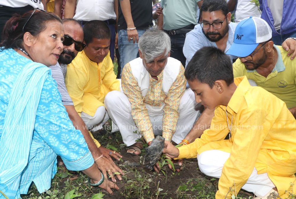 बिपी स्मृति दिवसमा अमना सिसौली सामुदायिक वनमा रोपिए हजारभन्दा बढी