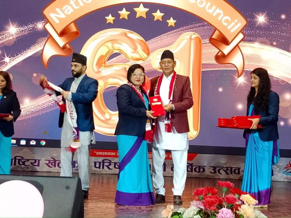 कराँते प्रशिक्षक बेलबारीकी कुन्ति गुरुङ ‘परिषद सेवा पदक २०८१’ बाट सम्मानित