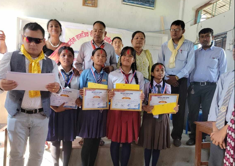 वक्तृत्व कला प्रतियोगितामा सिंहबाहिनी मावि प्रथम