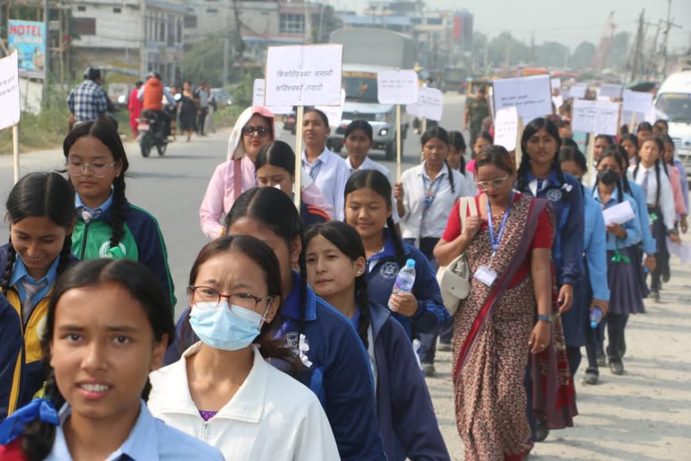 बेलबारीमा पनि सञ्चालन भो लैंगिक हिंसा विरुद्धको १६ दिने अभियान