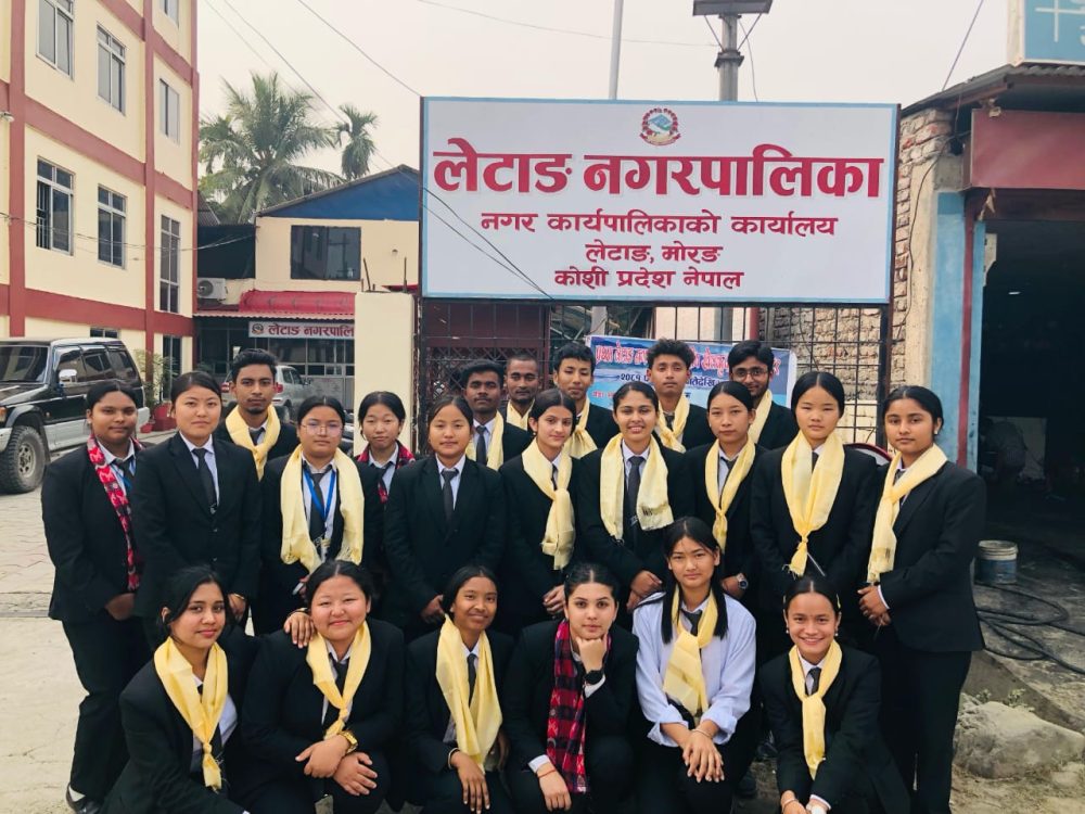 पञ्चायत माविको कानुन समूहका विद्यार्थीले लेटाङ नगरपालिकासँग गरे अन्तरक्रिया