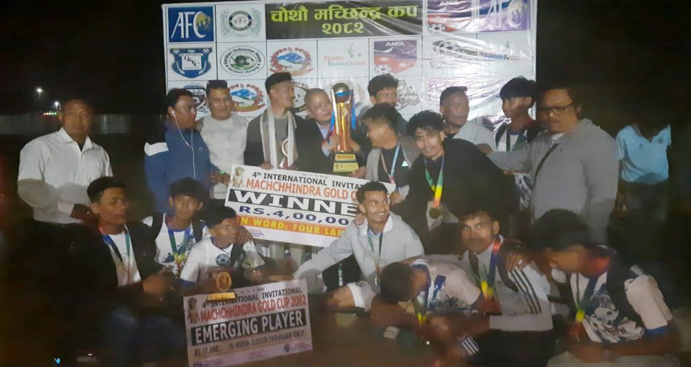 झापा ११ लाई पराजित गर्दै केराबारीले जित्यो चौथो मच्छिन्द्र गोल्डकपको उपाधि